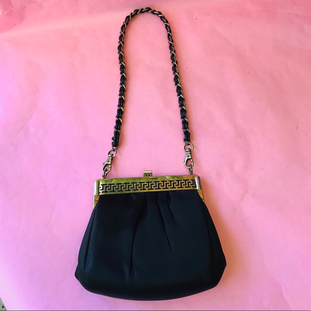 Vintage black/gold mini bag with coin purse - Picture 5 of 15
